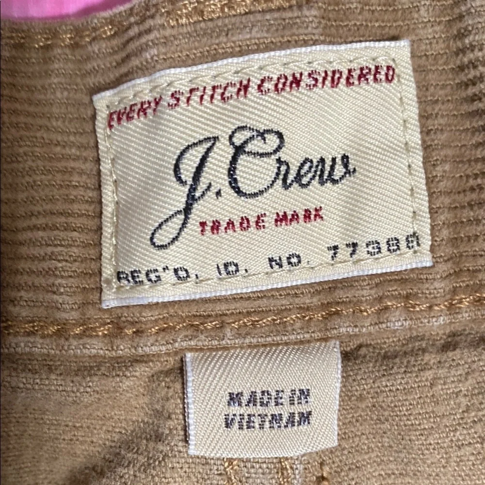 J.Crew 484 Slim Tan Corduroy Pants Men’s W28 L32 Stretch Cotton